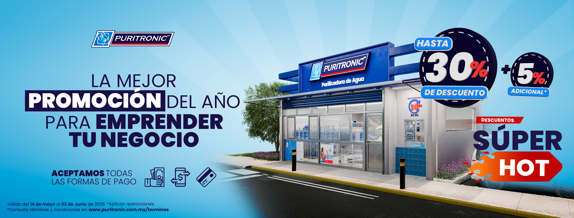 ofertas del 30% más 5% de descuento